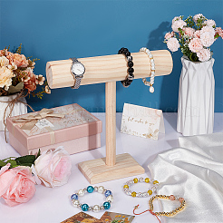 T-Bar Wood Bracelet Organizer Display Stands&nbsp;BDIS-WH0011-03
