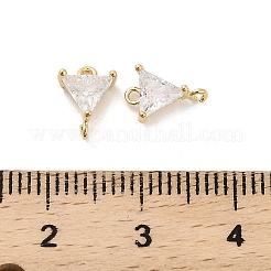 10Pcs Brass Crystal Rhinestone Connector Charms&nbsp;KK-V006-04G-01