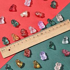 40Pcs Christmas Theme Transparent Glass Beads&nbsp;GLAA-FS0001-87B
