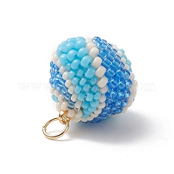 2Pcs 2 Color Handmade MIYUKI Japanese Seed Beads Pendants&nbsp;PALLOY-MZ00099