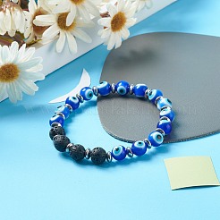 Evil Eye Handmade Lampwork Stretch Bracelets Set&nbsp;BJEW-JB06790