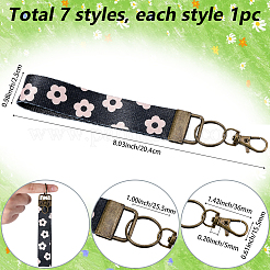 7Pcs 7 Colors Polyester Strap Pendant Decoration&nbsp;AJEW-SC0031-84