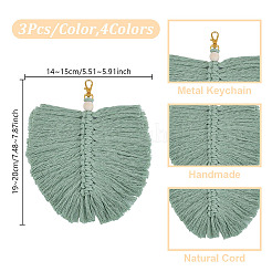 12Pcs 4 Colors Cotton Pendant Decoration&nbsp;HJEW-GO00201