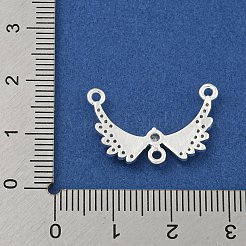 Rack Plating Brass Pave Clear Cubic Zirconia Wing Chandelier Component Links&nbsp;KK-F089-16S
