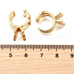 Brass Micro Pave Clear Cubic Zirconia Cuff Earrings&nbsp;EJEW-F370-24G
