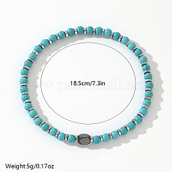 Natural Turquoise Beads Stretch Bracelets for Men&nbsp;NU7993