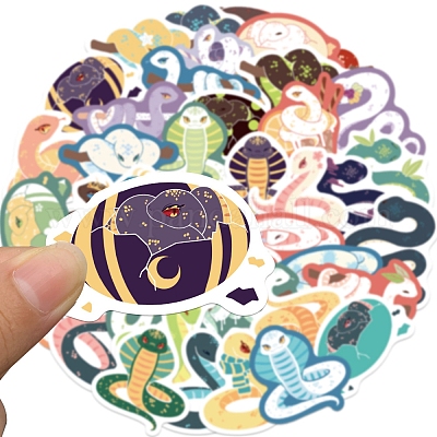 40Pcs Snake PVC Waterproof Sticker Labels&nbsp;STIC-PW0024-03-1