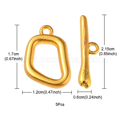 Alloy Toggle Clasps&nbsp;PALLOY-YW0002-22MG-1