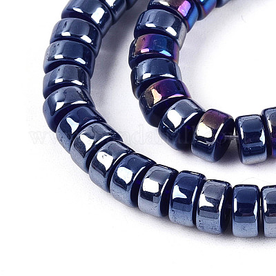 AB Color Plated Opaque Glass Beads Strands&nbsp;GLAA-T026-3x6mm-P09-1