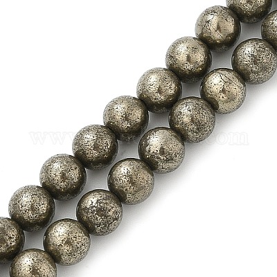Natural Pyrite Beads Strands&nbsp;G-A250-A01-02-1