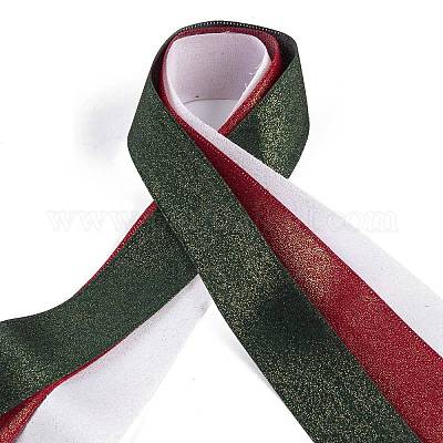 9 Yards 3 Styles Christmas Theme Polyester & Polycotton Ribbons Sets&nbsp;SRIB-A015-01A-01-1