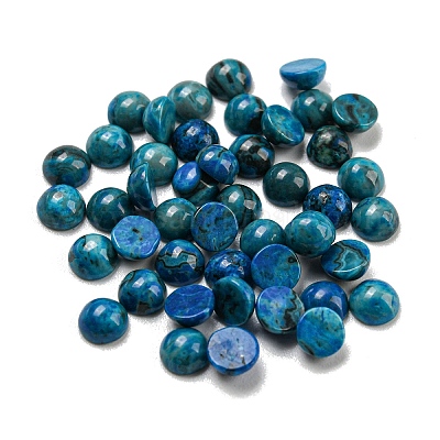 Natural Blue Agate Dyed Cabochons&nbsp;G-H309-03-48-1
