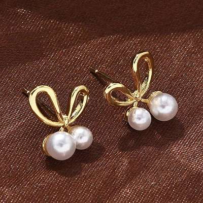 Brass Stud Earrings&nbsp;EJEW-F359-05G-1