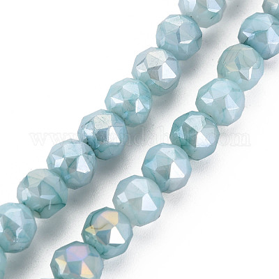 Electroplate Glass Beads Strands&nbsp;EGLA-T008-025F-1