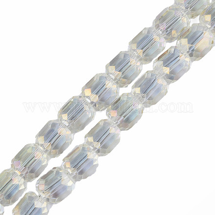 Electroplate Transparent Glass Beads Strands&nbsp;EGLA-N002-32-C04-1