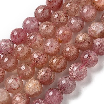 Natural Strawberry Quartz Beads Strands G-L595-C03-03-1