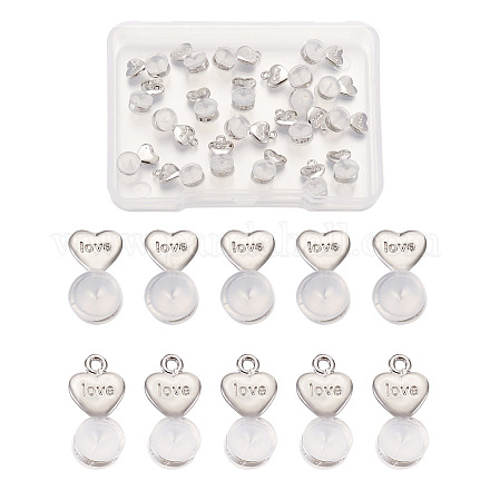 20Pcs 2 Styles Silicone Ear Nuts FIND-TA0001-47B-1