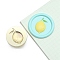 Round Brass Stamp Heads, Golden, Lemon, 25mm