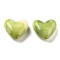 Imitation Gemstone Acrylic Beads, Heart, Green, 15x17x7mm, Hole: 2mm, 439pc/500g
