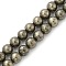 Natural Pyrite Beads Strands, Round, 6mm, Hole: 1mm, about 60~62pcs/strand, 14.96''(38cm)