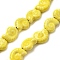 Ocean Series Glazed Porcelain Beads, Glossy Ceramic Beads, Conch, Champagne Yellow, 14~15x11.5~12x5.5~6mm, Hole: 2mm, about 35pcs/strand, 13.39''(34cm)