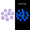 Transparent & Luminous Plastic Beads, Frosted, Crow Beads, Pony Beads, Glow in the Dark, Barrel, Plum, 9x6mm, Hole: 3.8mm, about 1900pcs/500g