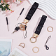 Alloy Polyester Keychains Clasps Making&nbsp;KEYC-WH0021-105-4