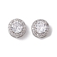 Brass Micro Pave Clear Cubic Zirconia Beads&nbsp;KK-K360-11P-1
