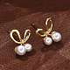Brass Stud Earrings&nbsp;EJEW-F359-05G-5