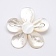 Wholesale Natural White Shell Mother of Pearl Shell Flower Big Pendants ...