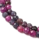 Natural Red Corundum/Ruby and Sapphire Beads Strands&nbsp;G-R462-035-5