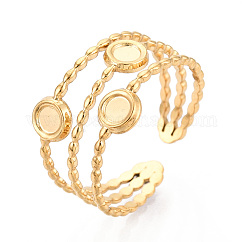 10pcs Antique Bronze Adjustable Ring Blanks - 16mm With Oval Cabochon Tray