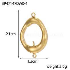 304 Stainless Steel Connector Charms&nbsp;SA-OY001-13G
