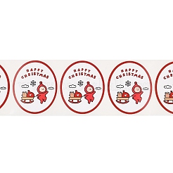 120 Round Paper Christmas Cartoon Sticker Rolls&nbsp;DIY-M070-09F