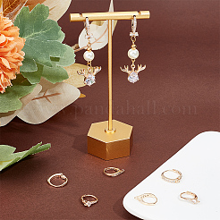 8Pcs 4 Style Brass Cubic Zirconia Leverback Earring Findings Sets&nbsp;KK-NB0003-31