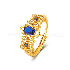 Brass Pave Cubic Zirconia Cuff Open Rings&nbsp;WG33FD0-02