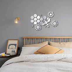 2Pcs Mirror Wall Stickers&nbsp;DIY-CN0001-96
