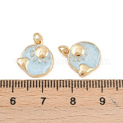 Brass Enamel Pendants&nbsp;KK-B157-16G-02