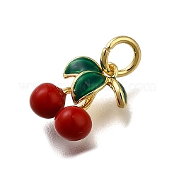 Brass Enamel Charms&nbsp;ZIRC-I070-131G