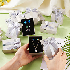 Rectangle Paper Jewelry Gift Boxes with Bowknot&nbsp;CON-TAC0010-89B