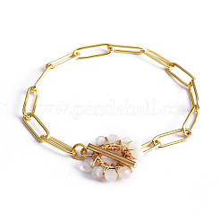 Brass Paperclip Chain Bracelets&nbsp;BJEW-JB05180