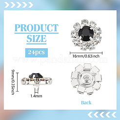 24Pcs 1-Hole Zinc Alloy Buttons&nbsp;FIND-PH0026-98B