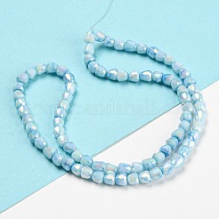 Electroplate Glass Beads Strand&nbsp;GLAA-G088-03-01C
