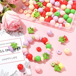 108Pcs 14 Styles Silicone Beads&nbsp;SIL-YW0002-68