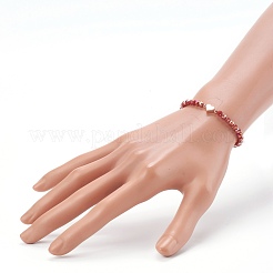 Electroplate Faceted Round Glass Beaded Bracelets&nbsp;BJEW-JB06124