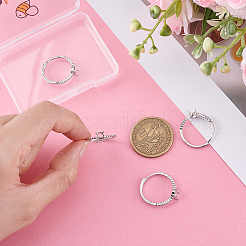 4Pcs Brass Adjustable Rings Settings&nbsp;KK-BBC0023-83A