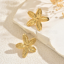 Stainless Steel Flower Stud Earrings&nbsp;LM9716