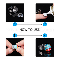 Tarnish Resistant Adjustable 304 Stainless Steel Finger Rings Components&nbsp;STAS-F149-20P