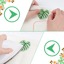 Leaf Embroidery Cloth Iron On/Sew On Patches&nbsp;DIY-WH0589-16