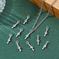 SHEGRACE Brass Micro Pave Cubic Zirconia Pendants&nbsp;XGRQ3D173-512P